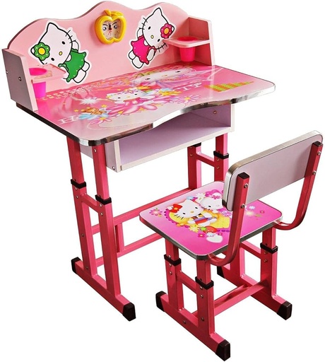 [A18527] Education table w/chair+clock