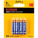 Kodak Max Super Alkaline AAAx4
