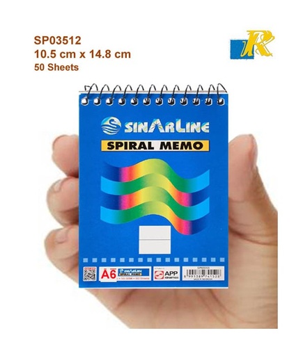 [A20910] SinARLine spiral memo small notebook