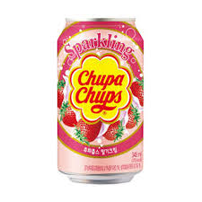 [A21397] Sparkling chupa chups strawberry & cream 345ml