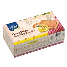 [A21561] Frix Cream Wafer Sandwich Biscuits Lemon 160g