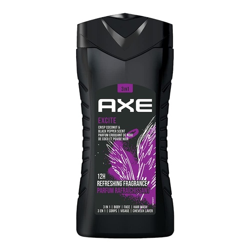 [A21603] Axe Exite Crisp Coconut&Black Pepper Scent 1liter 3in1 Shawer