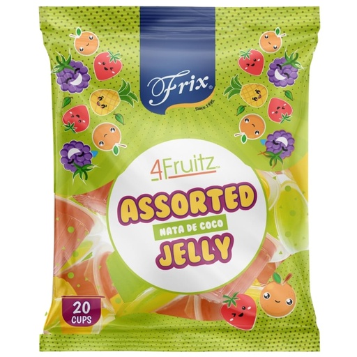 [A21784] Frix Assorted Jelly with Natade Coco Added fruit Juice 1cup