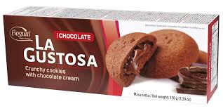 [A22119] Bagutti Chocolate La Gustosa Crunchy Cookies With Chocolate Cream 150g