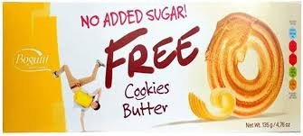 [A22130] Bagutti Free No Added Sugar Cookies With Butter 135g