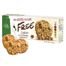 [A22132] Bagutti Free No Added Sugar Cookies With chocolate&Hazelnut 135g