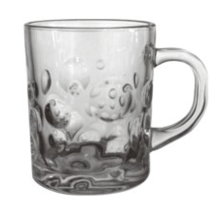 [A22149] Red Cherry 225ml Glass mug  ZB25008PP-Yh 1Pcs