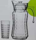 Deli Glass Quaffing Drinking Ware YZH-33/L7 7pcs 1.7l