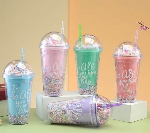 [A22573] Design by lok your Woo Art 18oz/480ml Glass Cup 980789