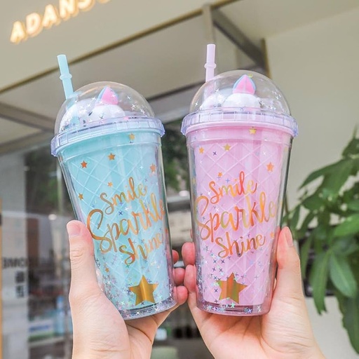 [A22596] Glass cup smile sparkle shine No-980514
