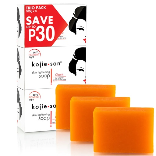 [A23975] Kojie San Skin Lightening Soap trio PACK 3PC 100G