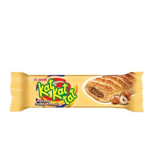 [A24594] Ulker Kat Kat Tat Puff Pastry With hazelnut Cocoa cream 100g