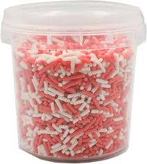 [A24943] Deliket White&Pink Nonpariels to Decorate 120g