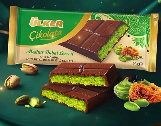 [A25354] Ulker Chocolate Mehsur Dubai Chocolate p&k 93g