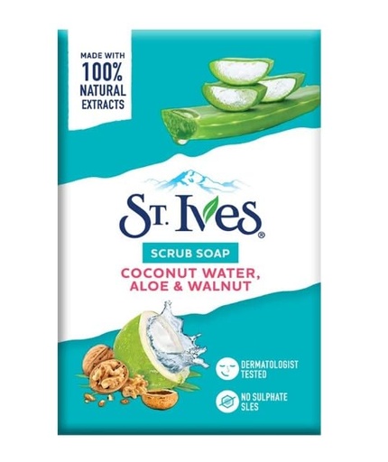 [A25947] St.Ives Scrub Soap Coconut ,Aloe& Walnut 100g